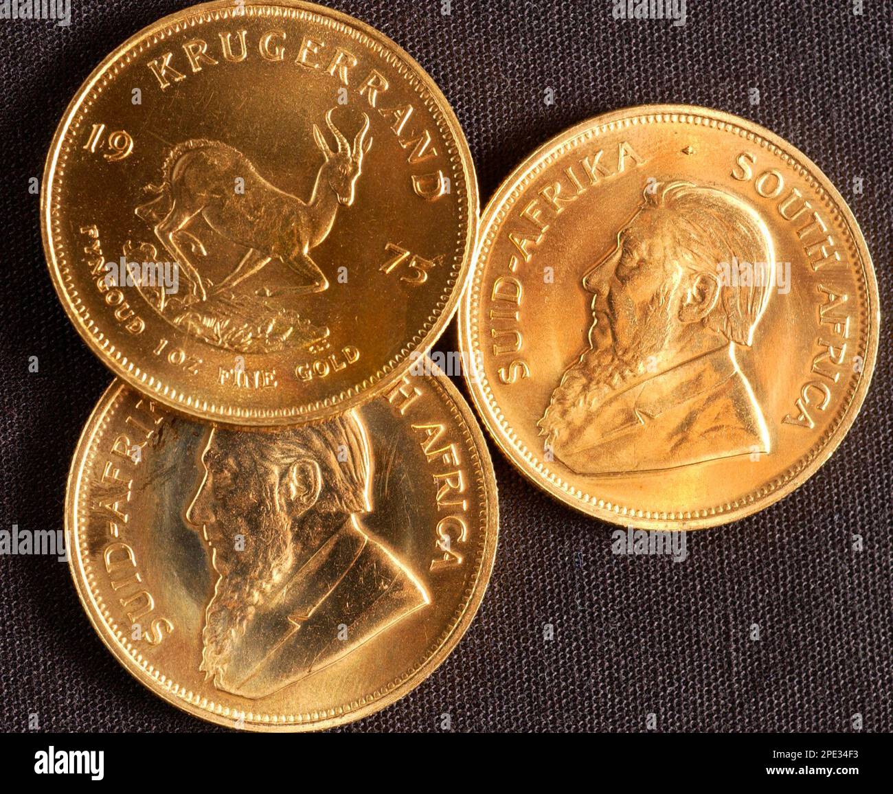 ADVANCE FOR WEEKEND EDITIONS JUNE 25-26 ** The South African Krugerrand,  shown May 20, 2005, in Sedalia, Mo., is 22-karat gold, containing a trace  amount of copper alloy for durability. The