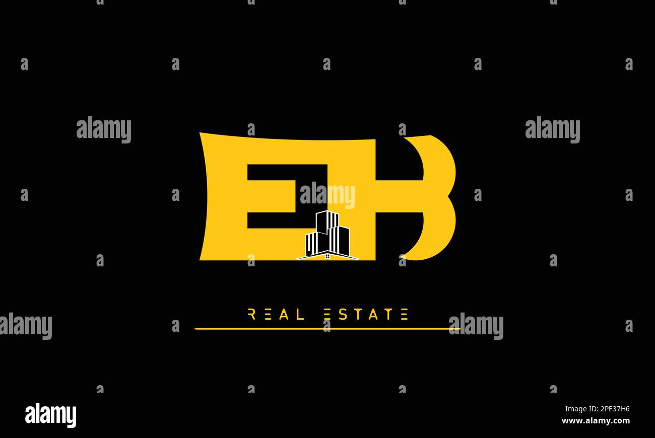 Real Estate letters Initials Monogram logo EK , KE Stock Vector