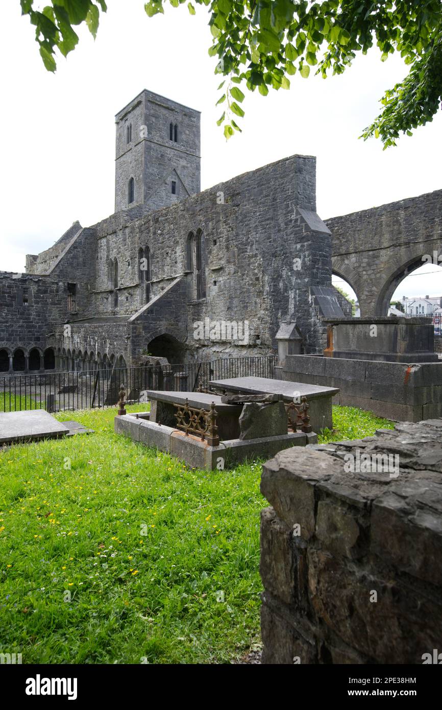 The ruins of Sligo Abbey Mainistir Shligigh EIRE Stock Photo