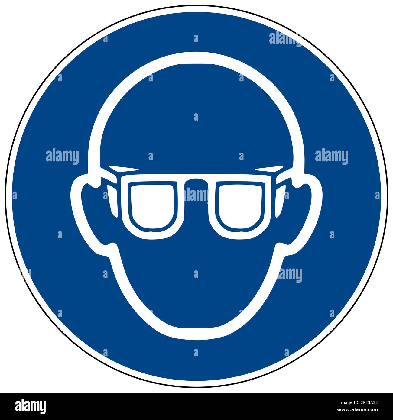 ISO 7010 Wear eye protection sign Stock Photo Alamy