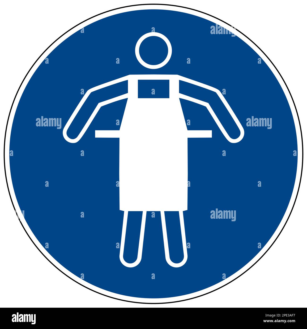 ISO 7010 Use protective apron sign Stock Photo Alamy