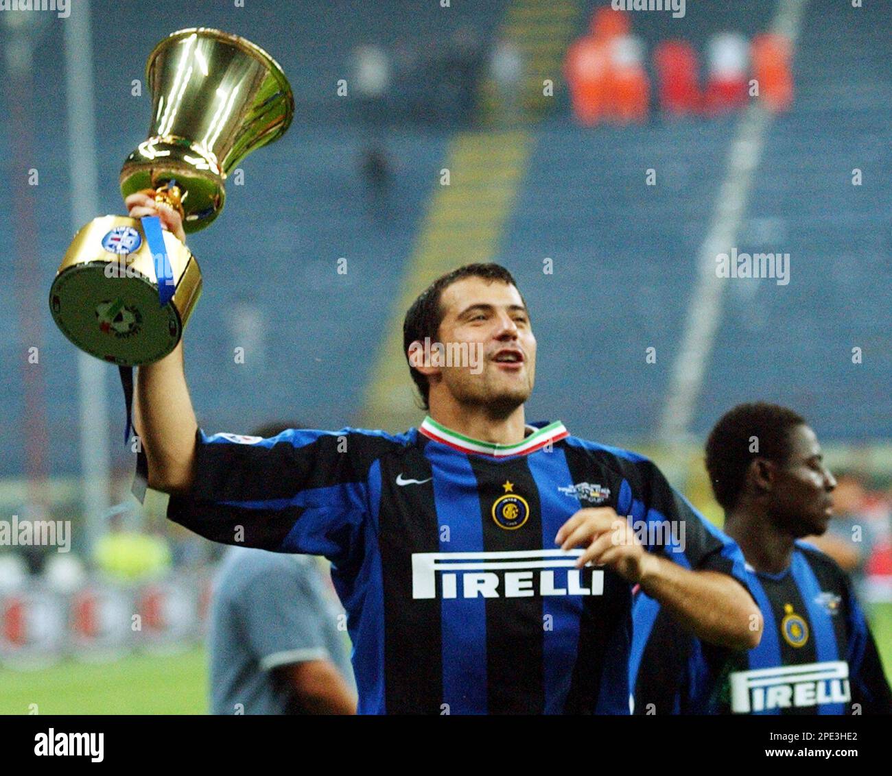 Inter Milan midfielder Dejan Stankovic, of Jugoslavia, celebrates