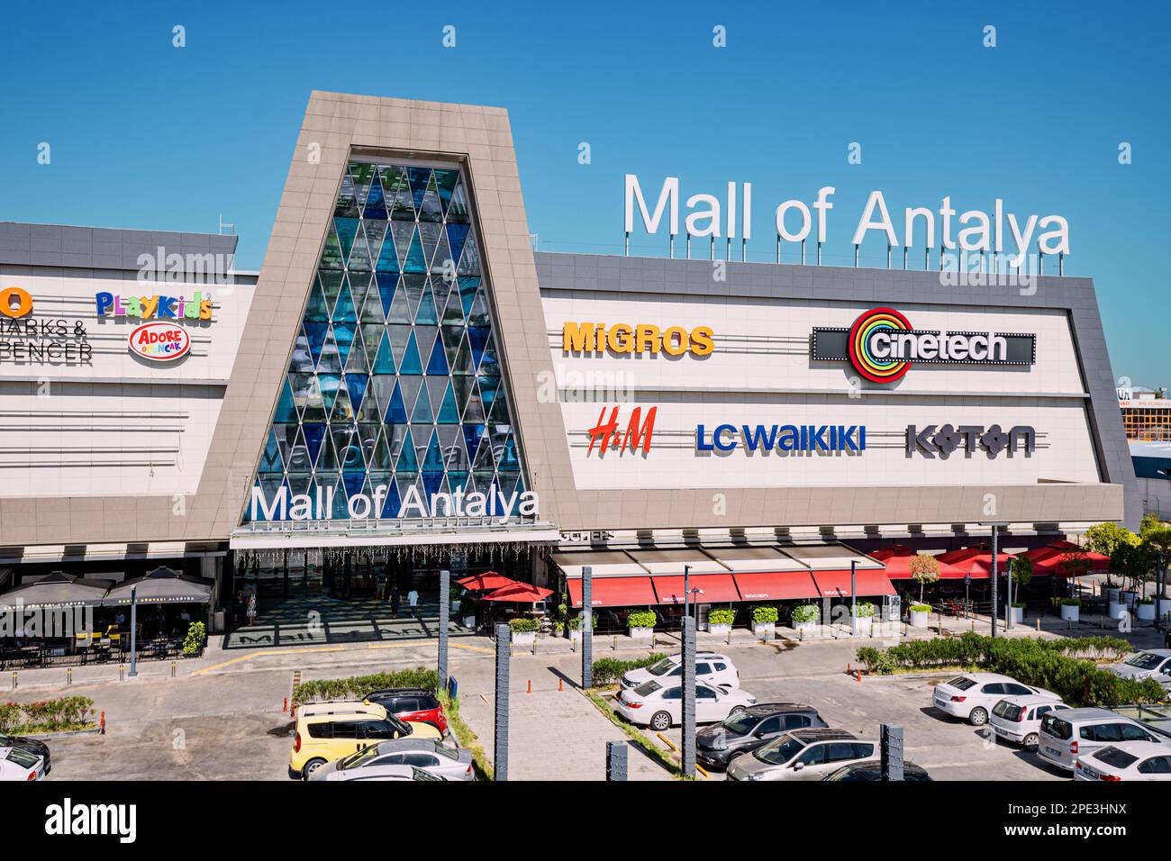 16 September 2022, Antalya, Turkiye: Big Mall of Antalya shopping center Stock Photo
