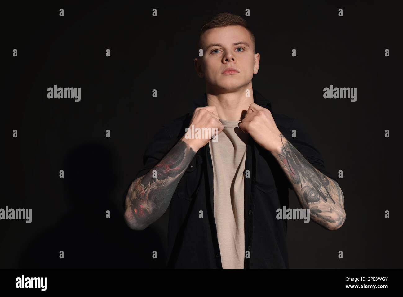Black man with tattoos hi-res stock photography and images - Alamy