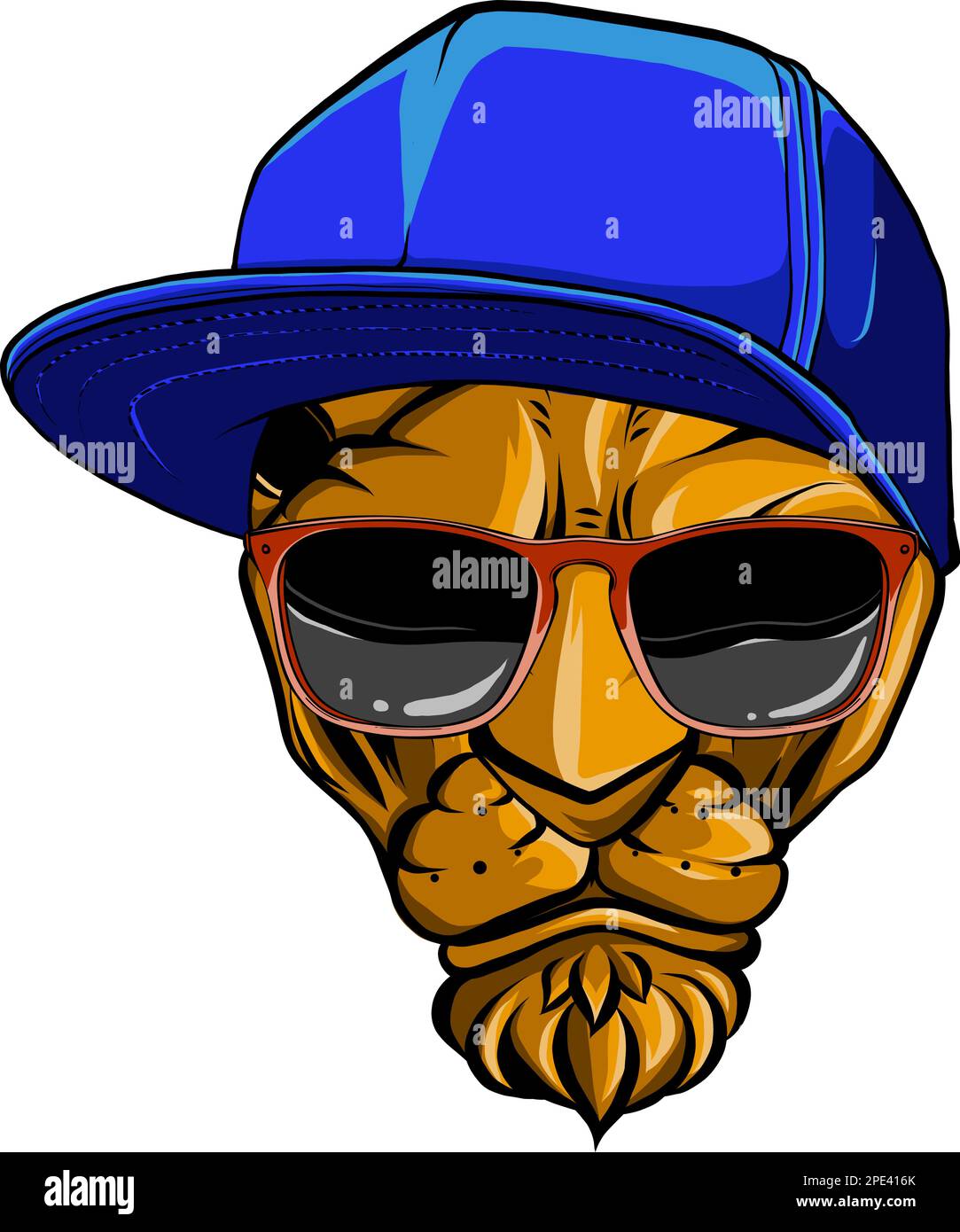 hipster-lion-vector-illustration-design-stock-vector-image-art-alamy