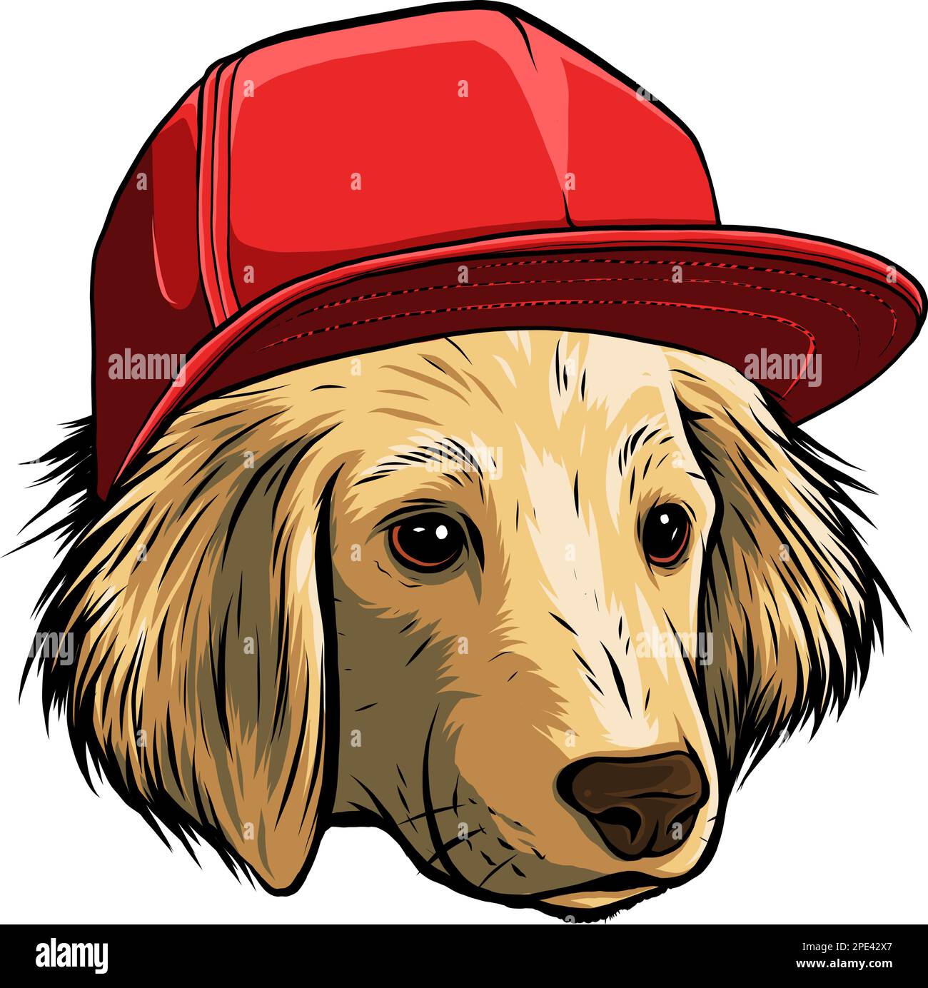 cute portrait of a dog vector illustration Stock Vector Image & Art - Alamy