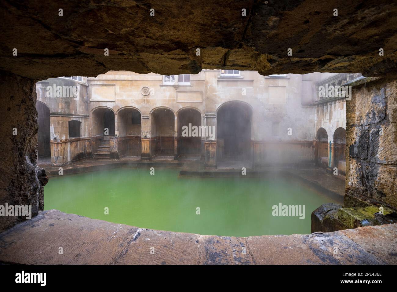 The King's Bath at the Roman Baths in Bath, Somerset Stock Photo