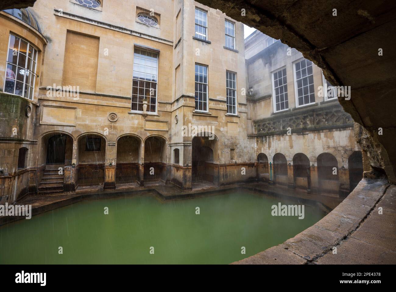 The King's Bath at the Roman Baths in Bath, Somerset Stock Photo