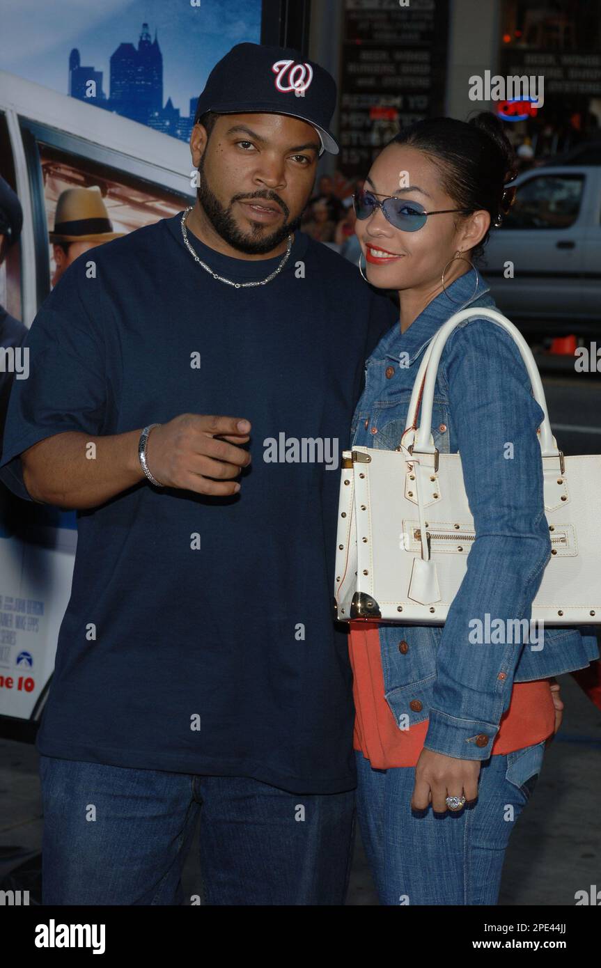 Ice Cube and his wife, Kim Jackson, arrive for the premiere of 