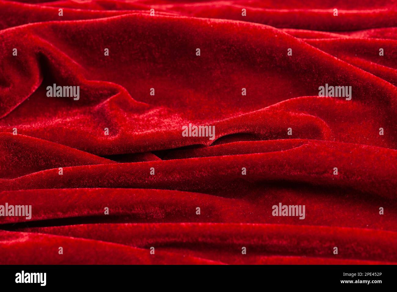 Red velour velvet texture waves hi-res stock photography and images - Alamy