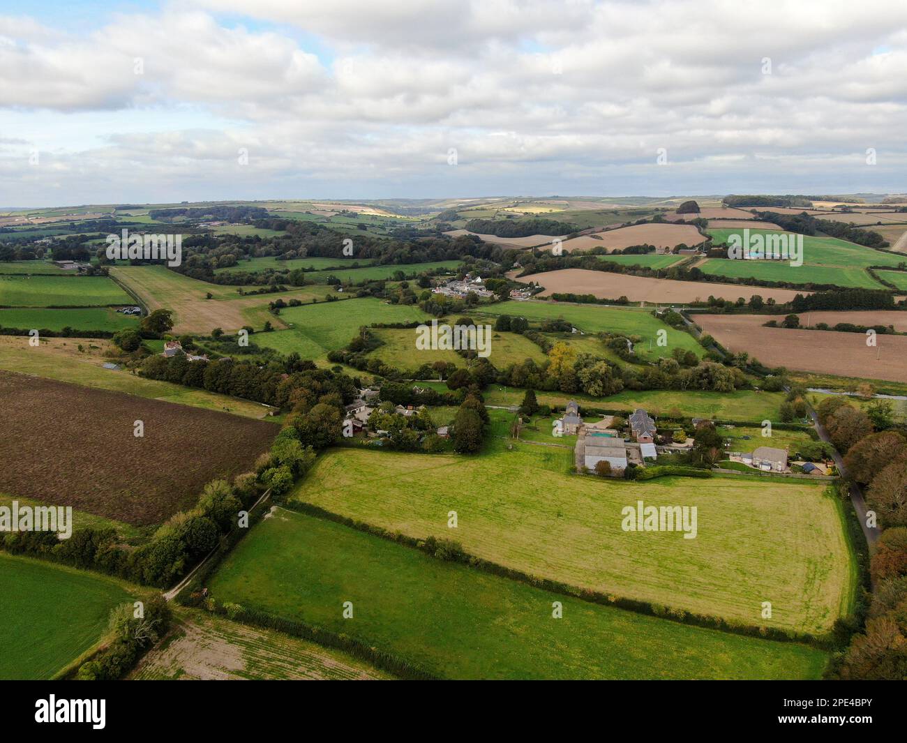 Some Field An aerial view of some patchwork rolling landscape with a mosaic of ...