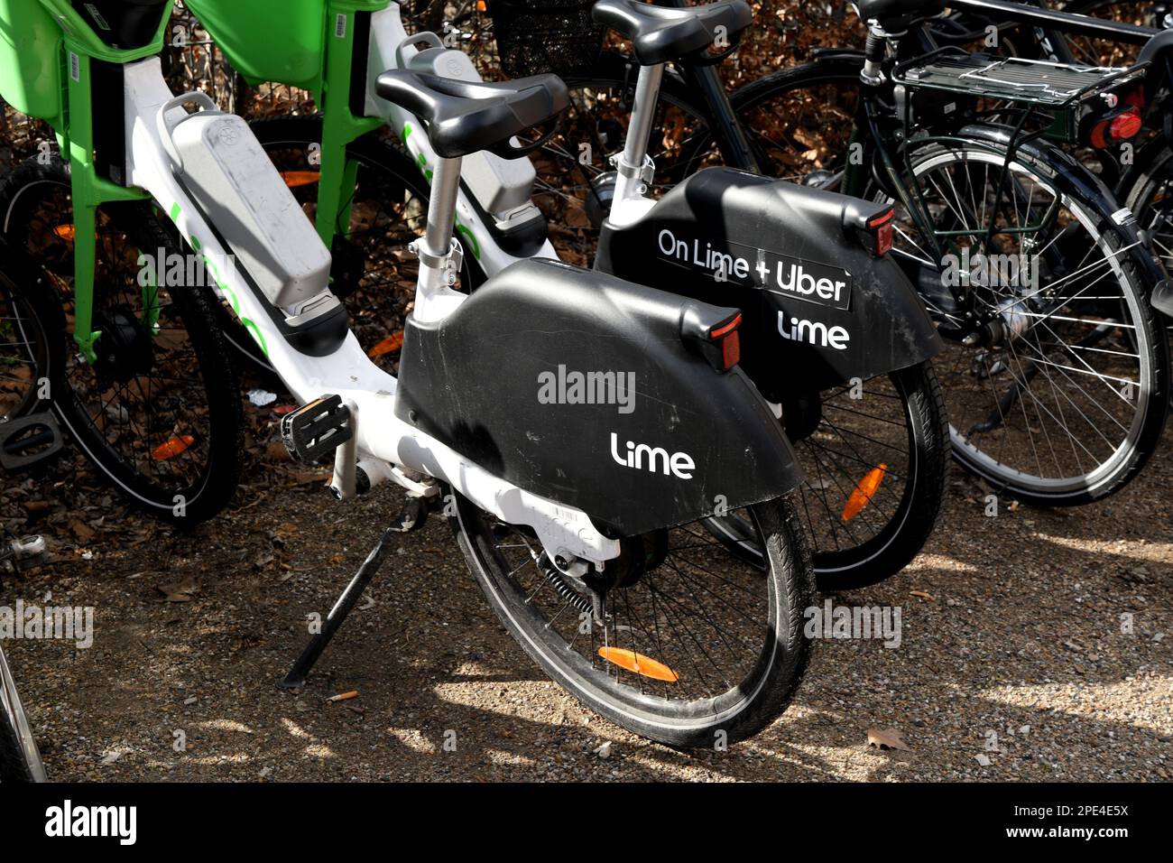 Copenhagen /Denmark/15 March 2023/Lime electric bike uber time in