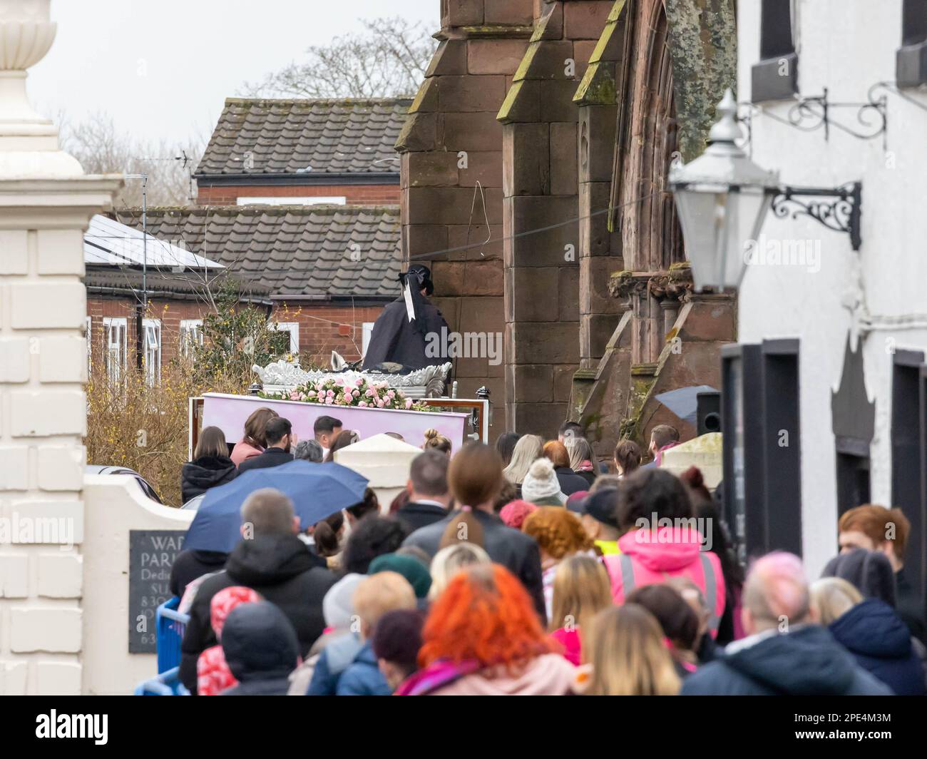 Warrington, Cheshire, UK 15 March 2023 The funeral of Brianna Ghey