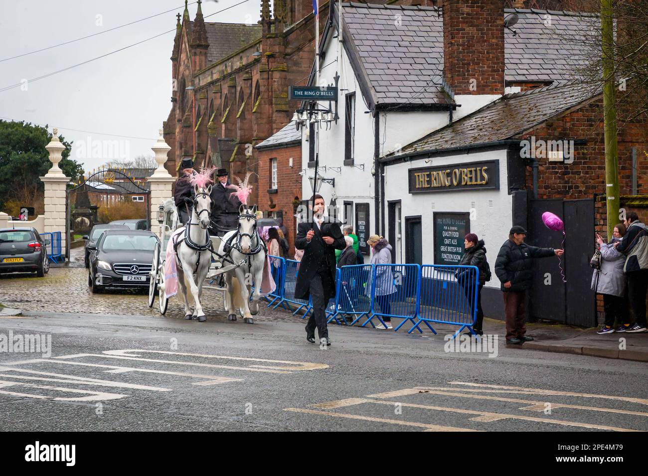 Warrington, Cheshire, UK 15 March 2023 The funeral of Brianna Ghey
