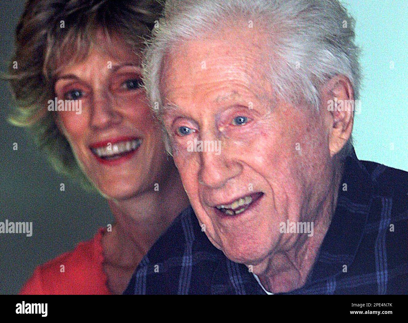 Joan Felt and her father W. Mark Felt appear in front of their home  Tuesday, May 31, 2005, in Santa Rosa, Calif. Mark Felt, 91, was  second-in-command at the FBI in the