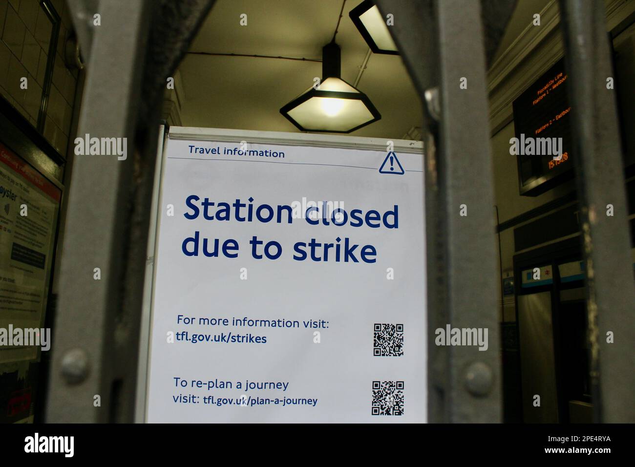 holloway london underground station closed due to strike on 15th march