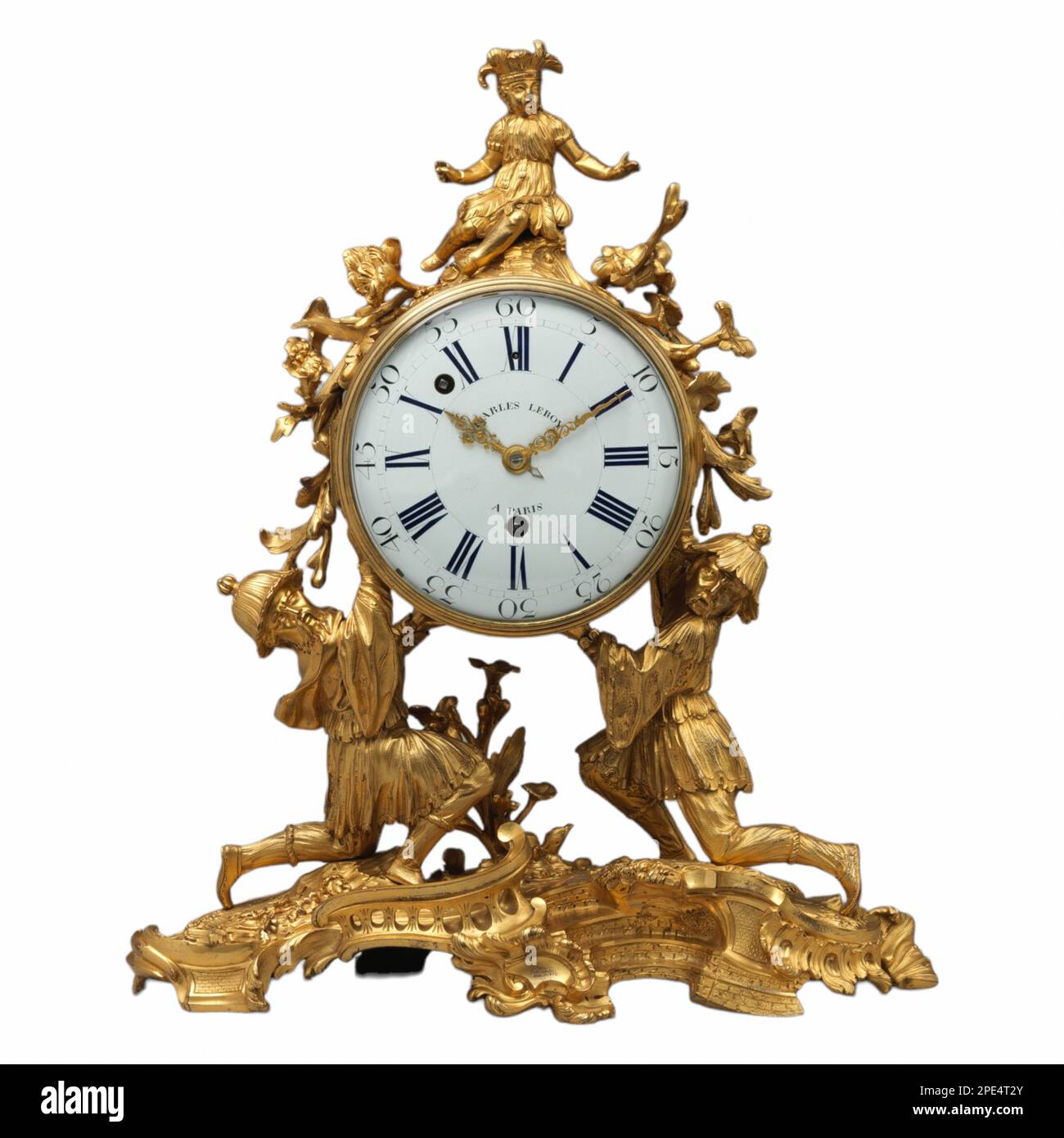 Romantique horologe de cheminée montre fée figure d'un elf décorée nostalgique