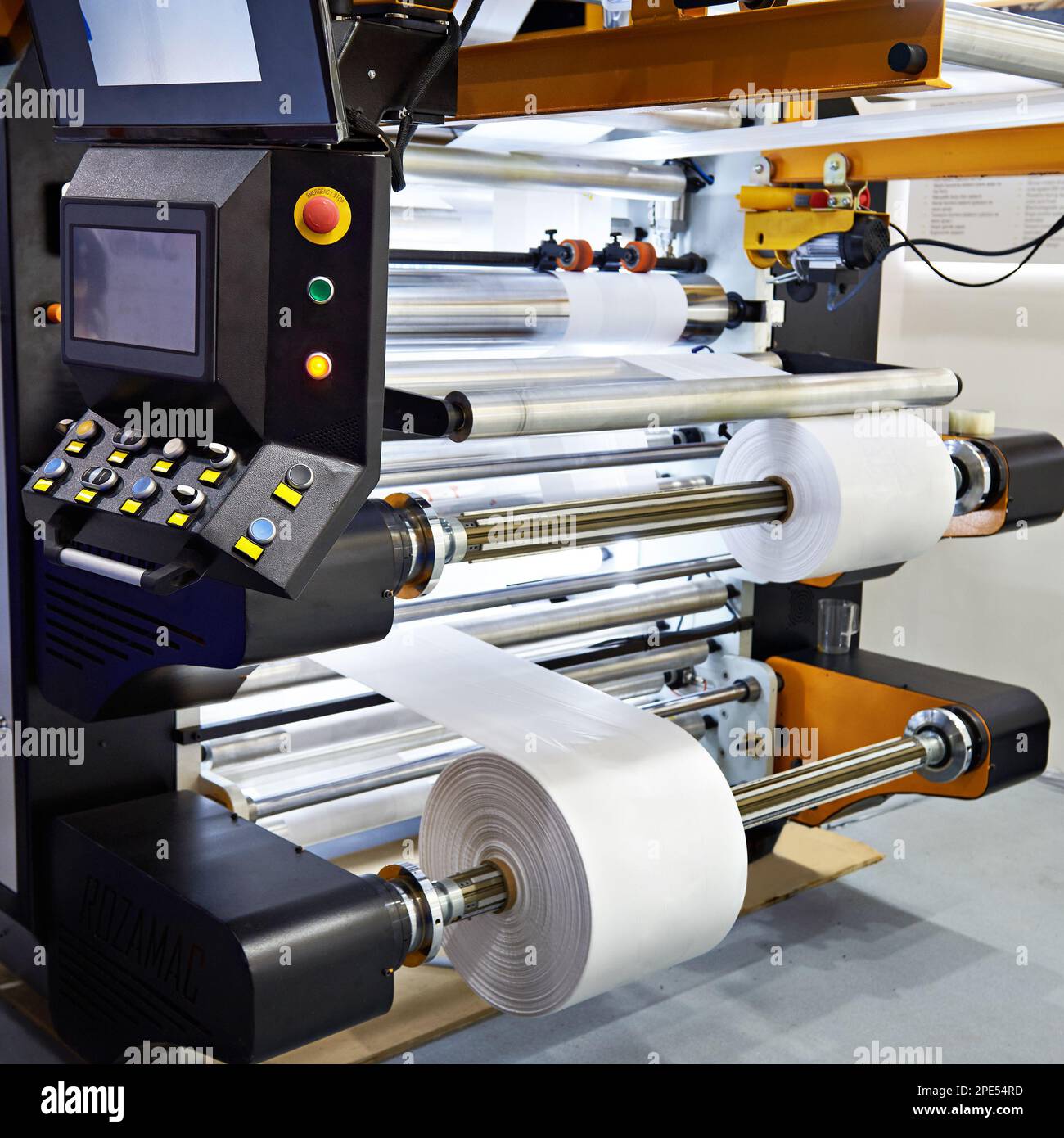 Printing and Packing Machine for Plastic Bags Stock Photo - Alamy