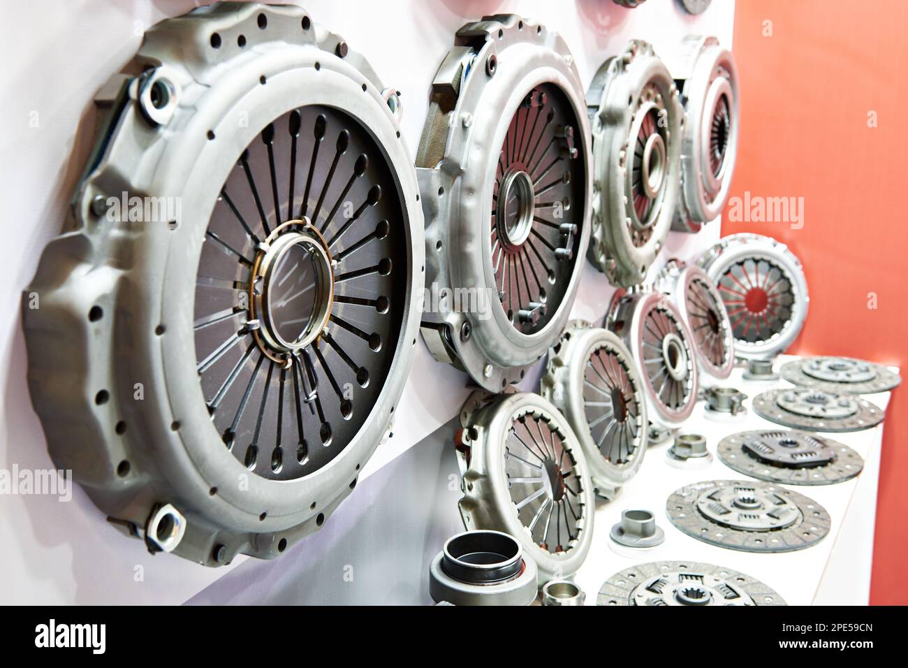 Clutch discs and pressure plates in the car store Stock Photo Alamy