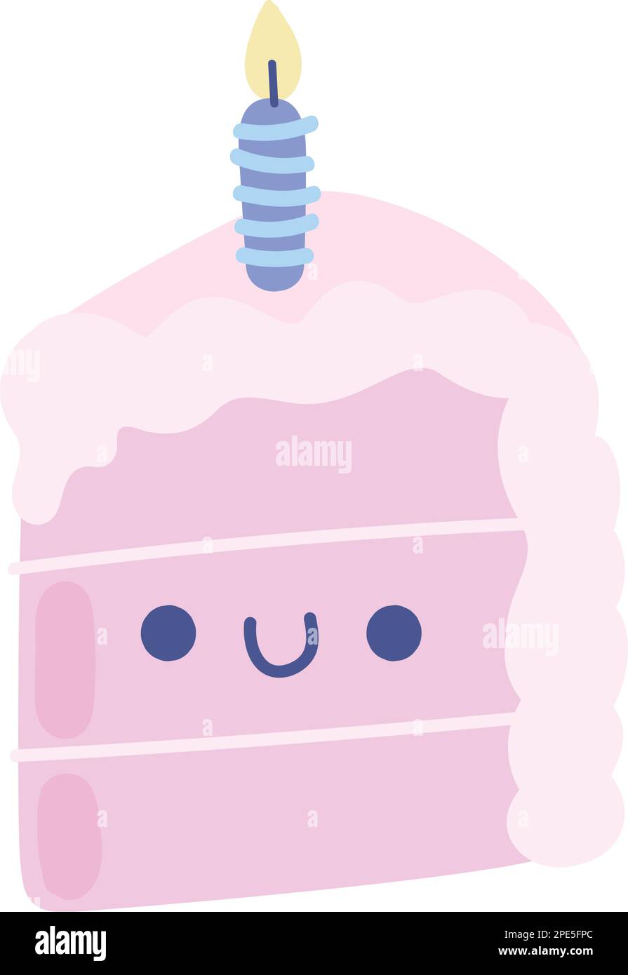 birthday cake with candle Stock Vector Image & Art - Alamy