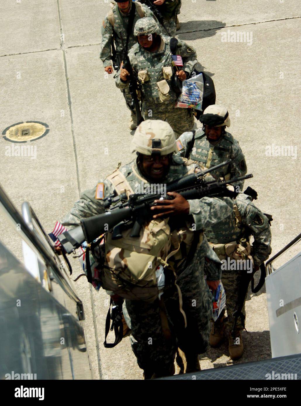 Soldiers of the 48th Infantry Brigade of the National Guard