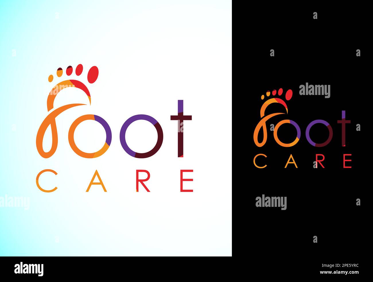Polygonal foot and care icon logo template, Low poly foot and ankle