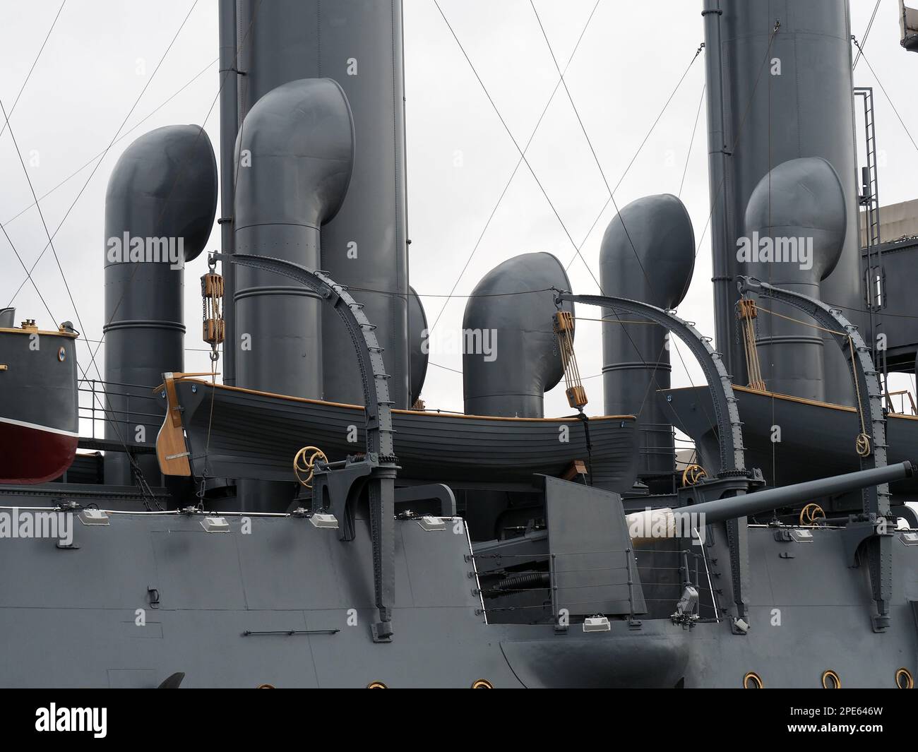 Aurora Cruiser on River Neva, Naval Academy, Saint Petersburg, Russia ...