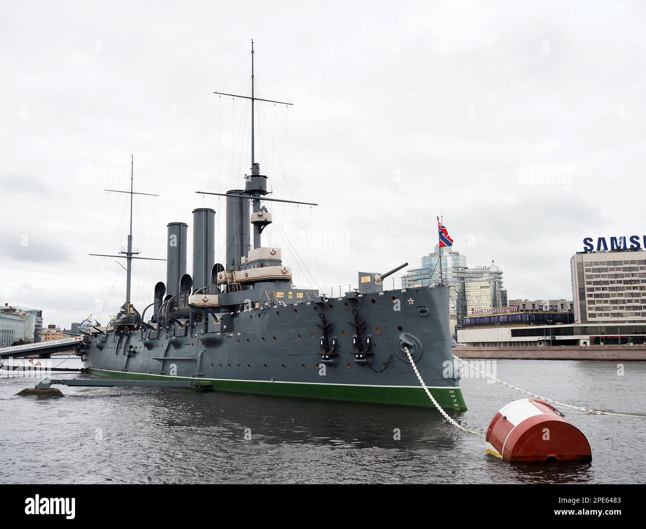 Aurora Cruiser on River Neva, Naval Academy, Saint Petersburg, Russia ...