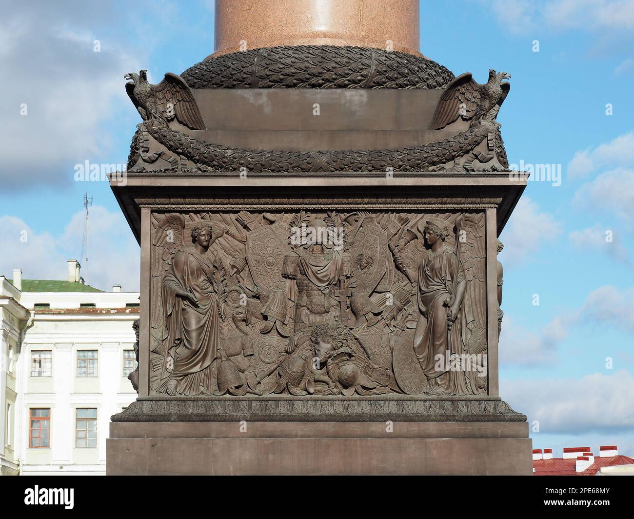 Alexander column in the Palace Square, Saint Petersburg, Russia, UNESCO ...