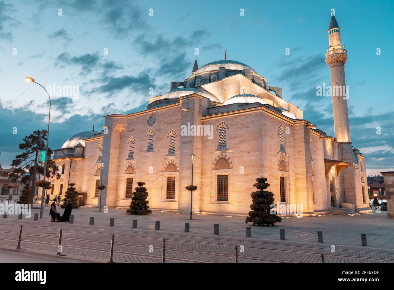 13 September 2022, Konya, Turkiye: Main square in Konya city with ...