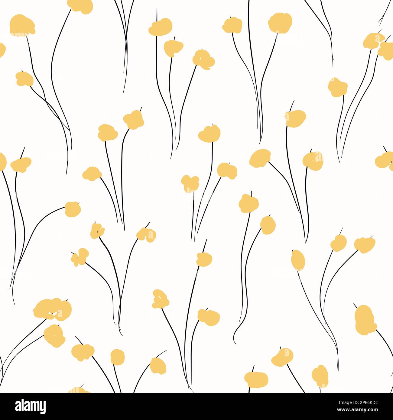 Seamless floral pattern based on traditional folk art ornaments. Colorful  small flowers on color background. Doodle vector illustration. Simple Stock  Vector Image \u0026 Art - Alamy, image size:1300x1390