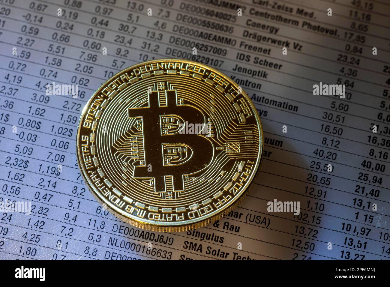 Bitcoin, cryptocurrency, symbol photo of an imaginary coin, studio shot,  Germany Stock Photo - Alamy