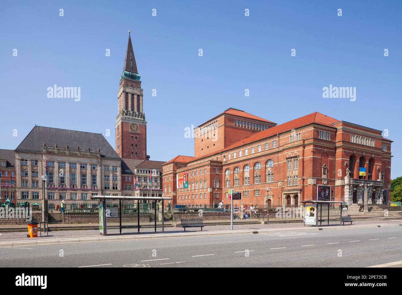 City Hall with City Hall Tower and Opera House, Kiel, state capital