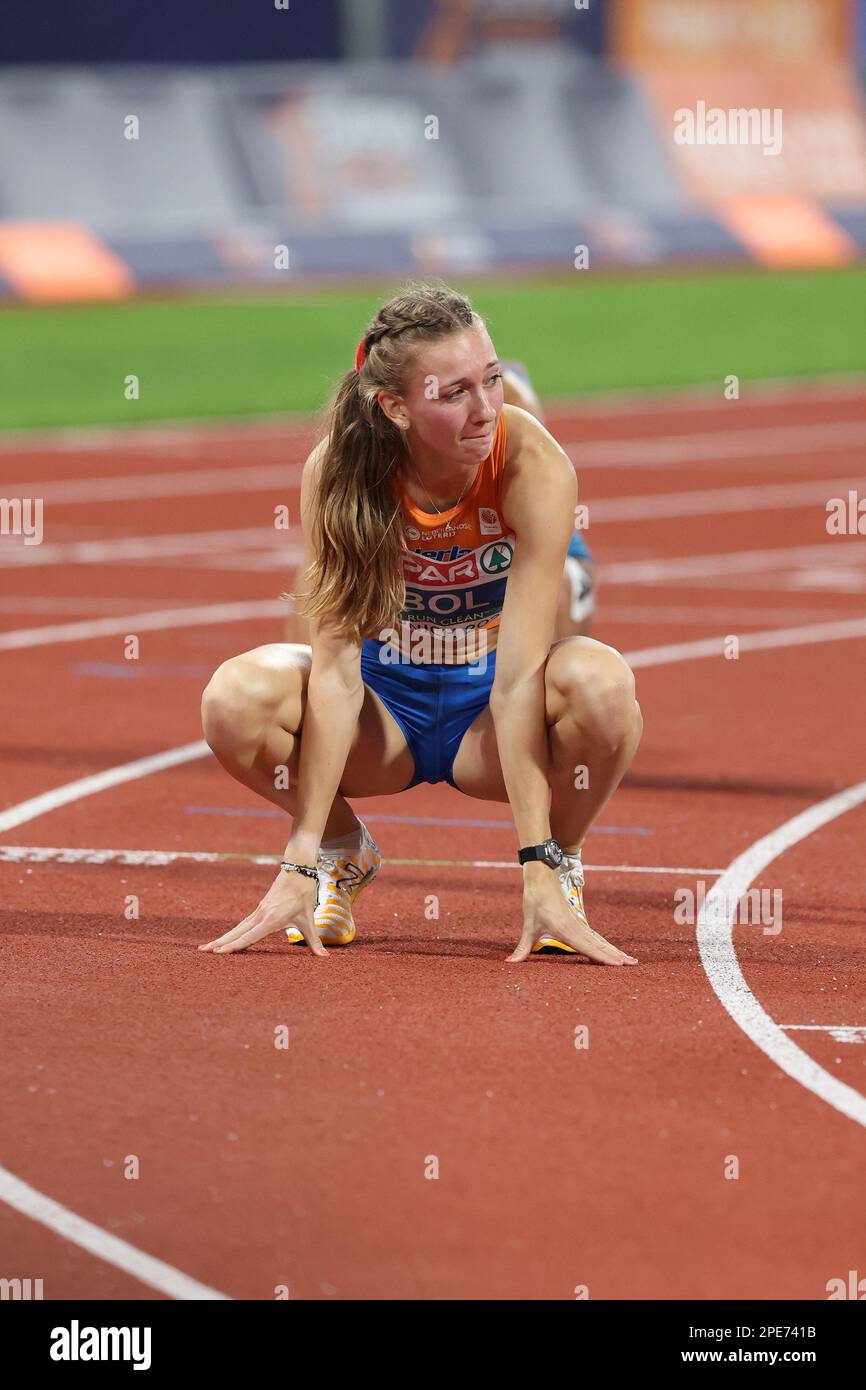 Femke BOL after winning the 400m Hurdles Final at the European Athletics Championship 2022 Stock