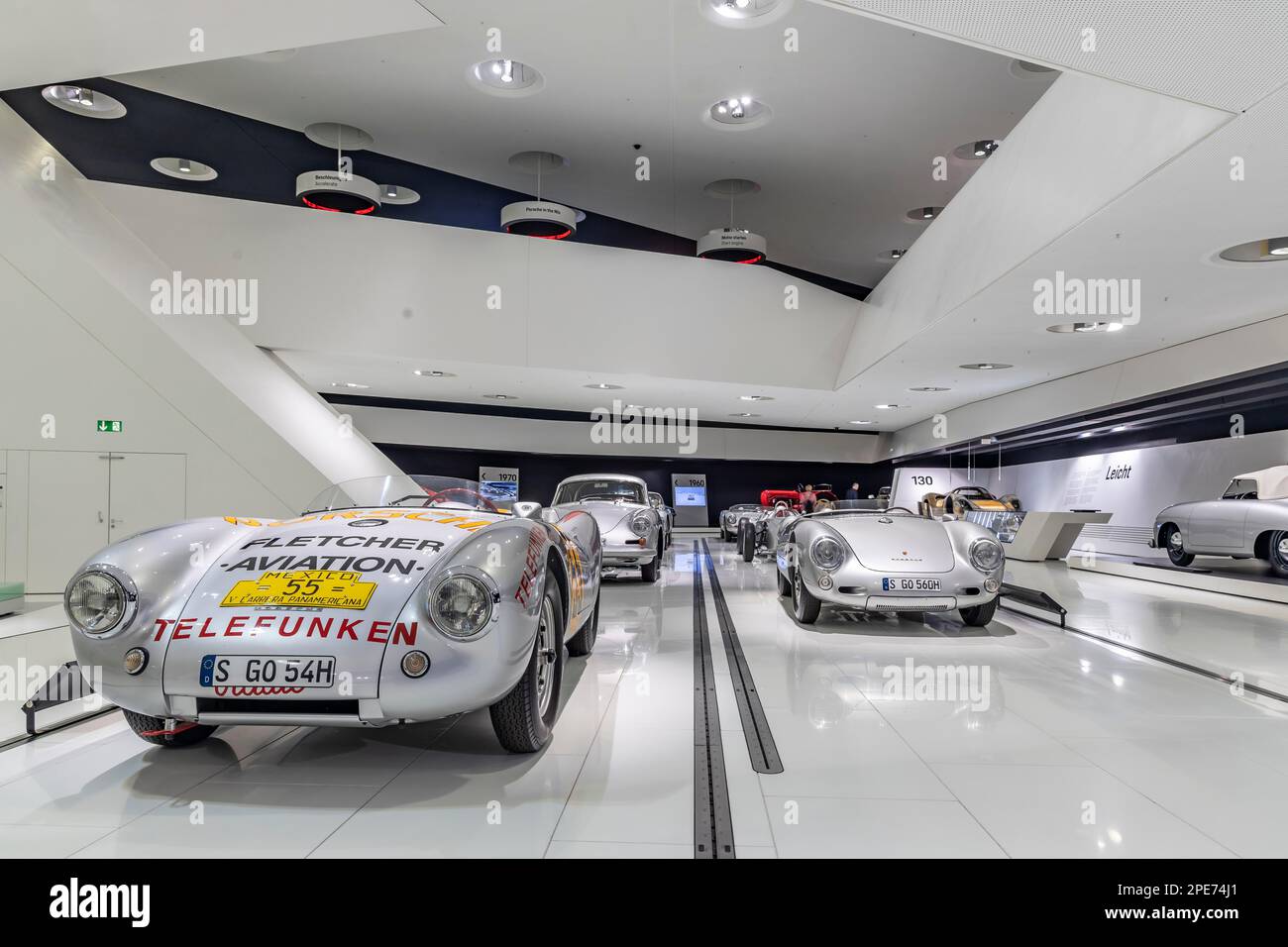 Porsche 550 Spyder, year of construction 1954. Porsche Museum, Automuseum, Stuttgart, Baden-Wuerttemberg, Germany Stock Photo