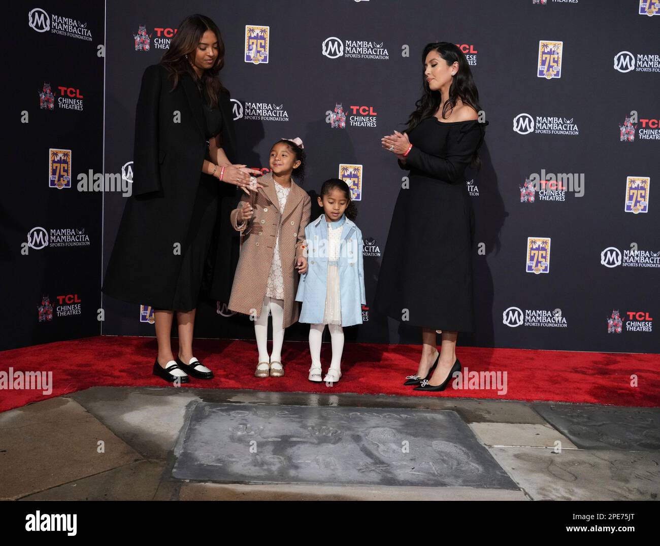 Family members of the late professional NBA player Kobe Bryant