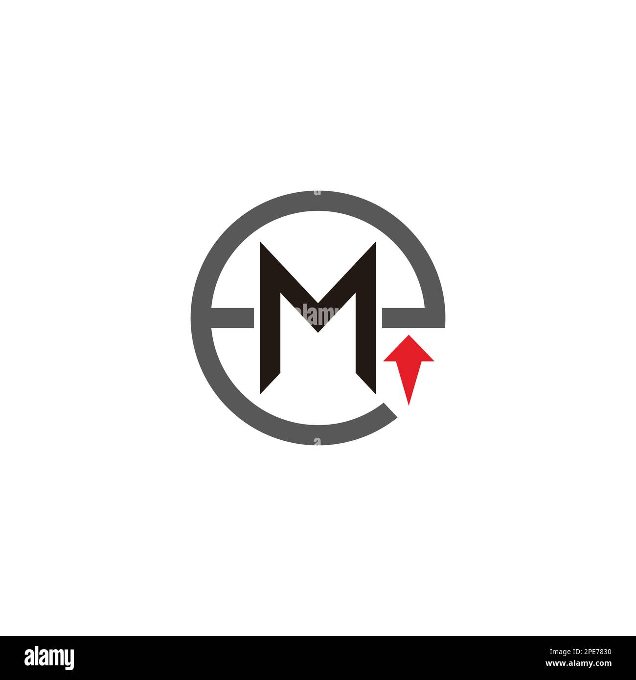 letter me arrow up geometric logo vector Stock Vector Image & Art - Alamy