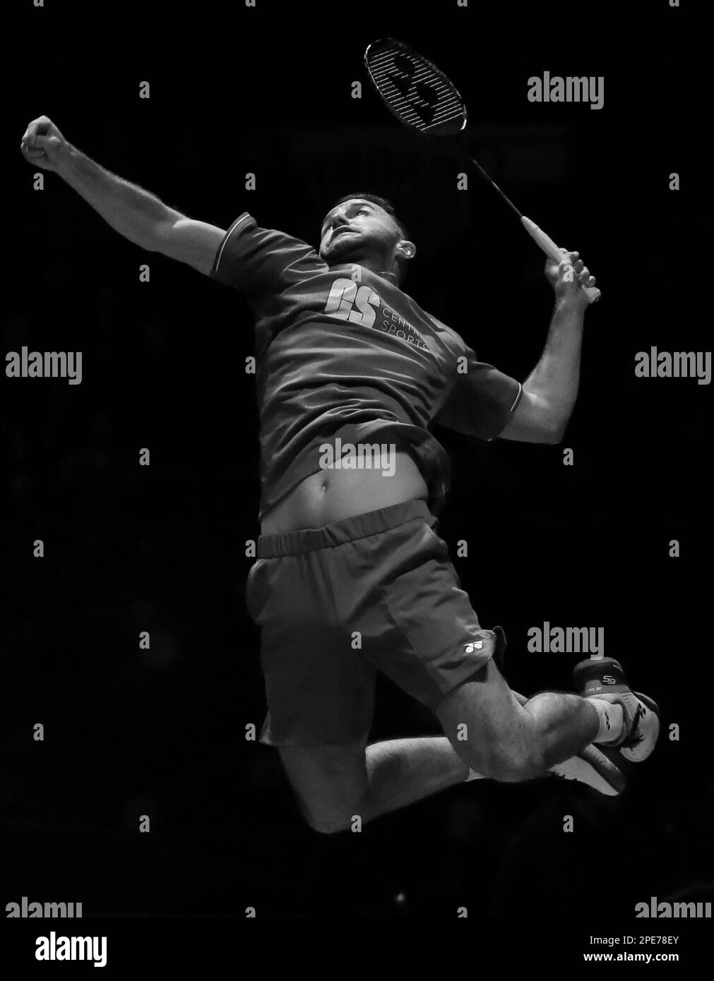 (Picture has been converted into B&W) England's Ben Lane in action