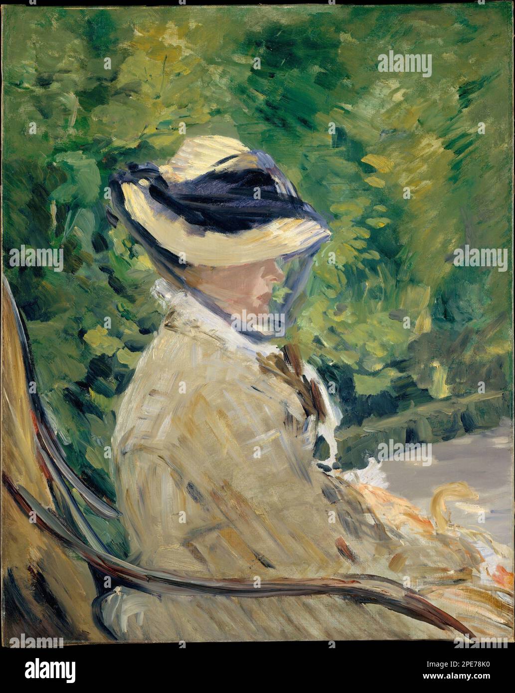 Madame Manet (Suzanne Leenhoff, 1830–1906) at Bellevue 1880 by Edouard Manet Stock Photo