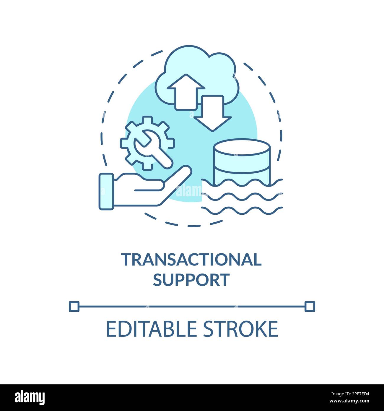 Transactional support turquoise concept icon Stock Vector Image & Art ...