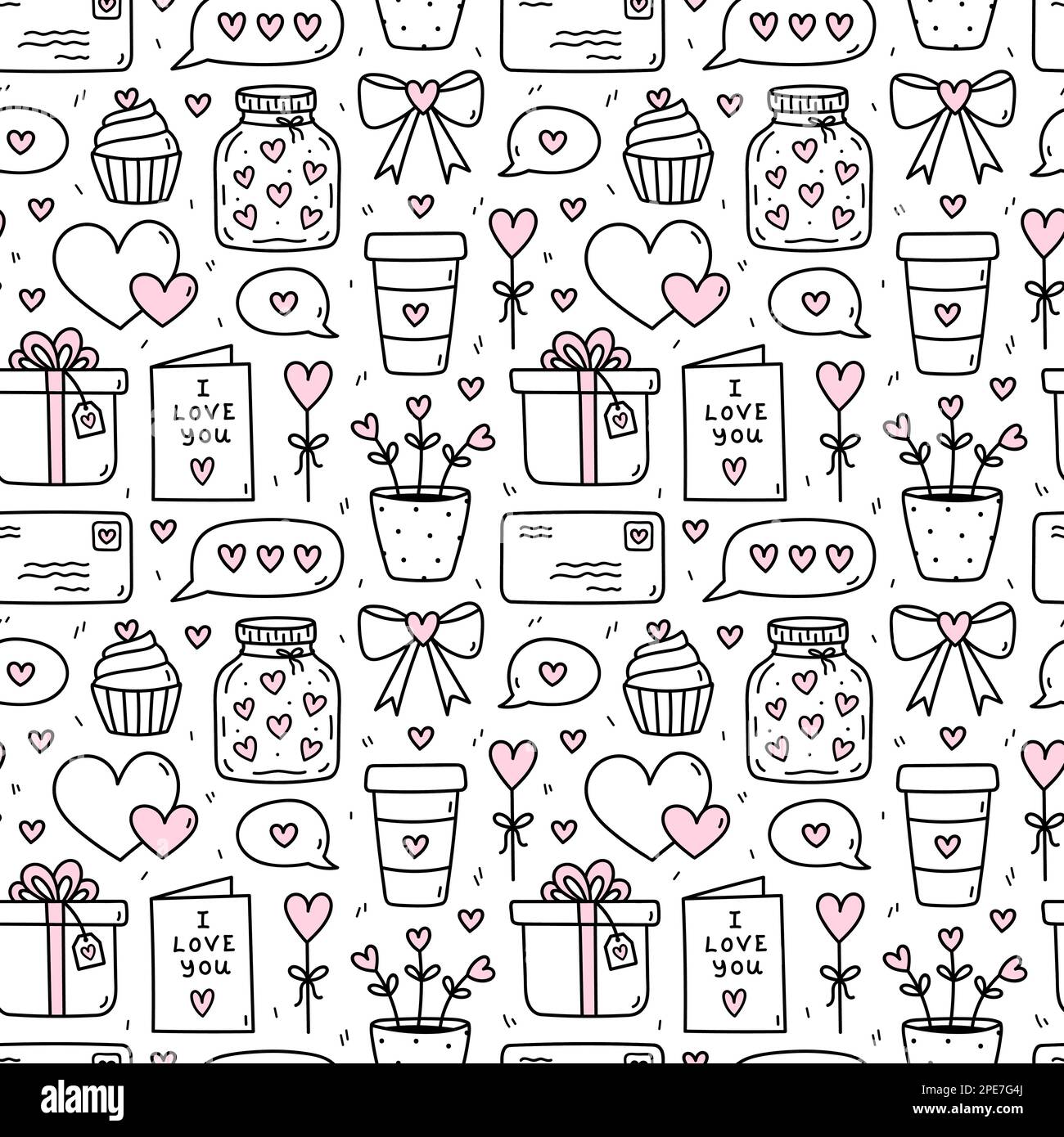 LOVE Typography Pattern Valentine's Day Tissue Paper