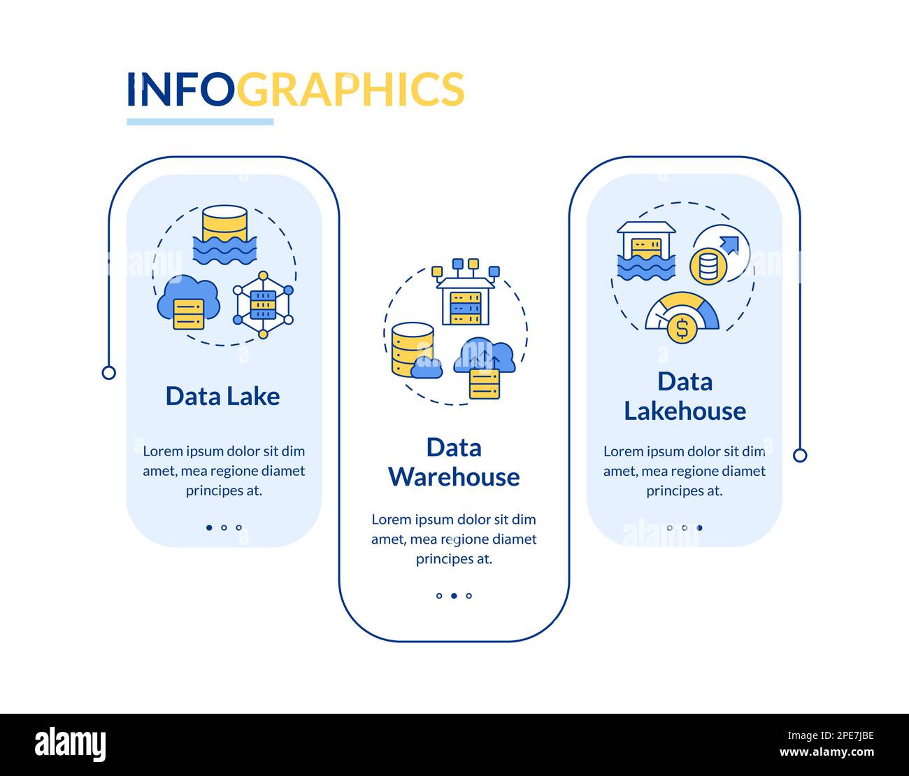 Data repositories blue rectangle infographic template Stock Vector ...