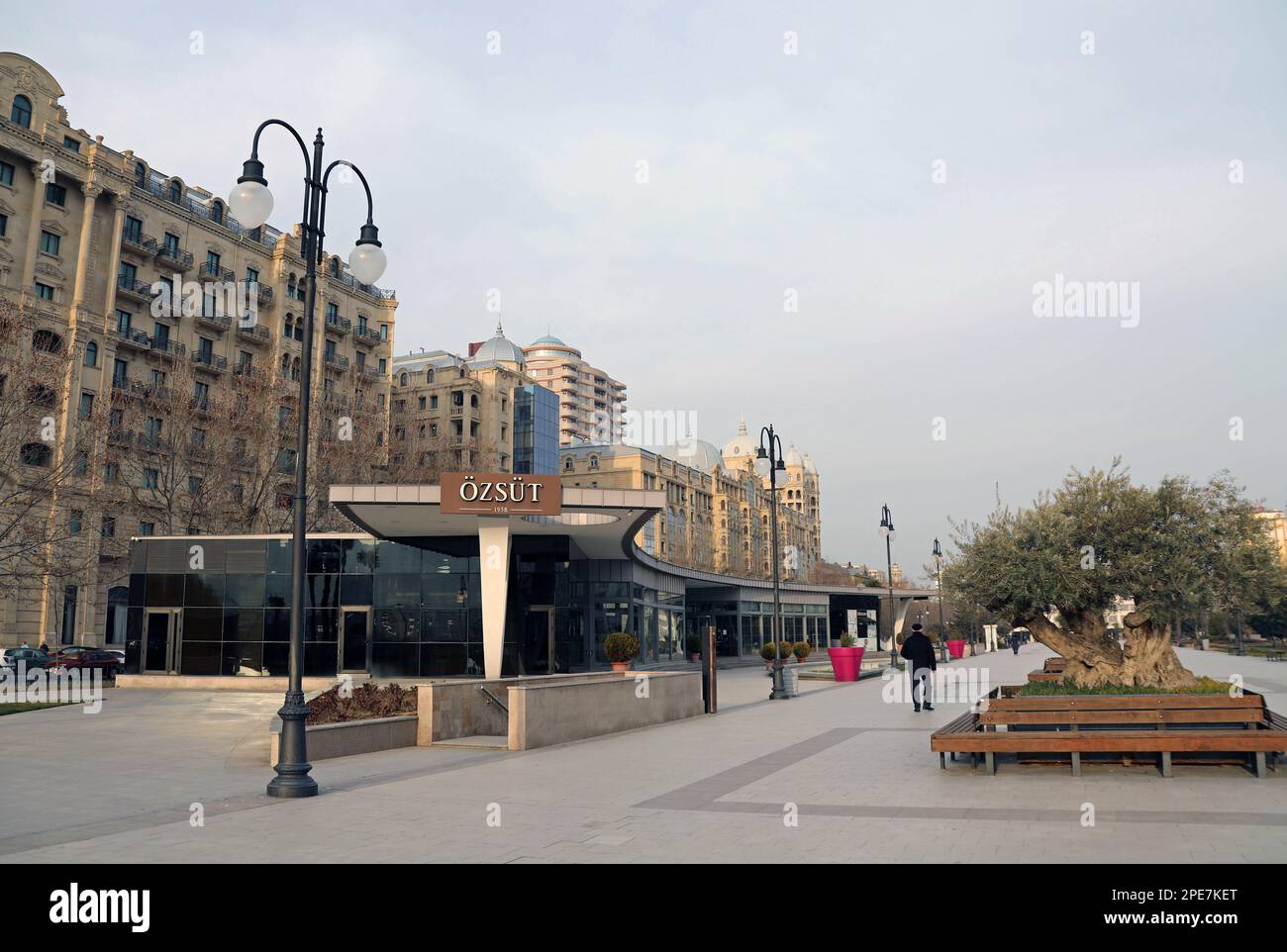 Winter Park in downtown Baku Stock Photo