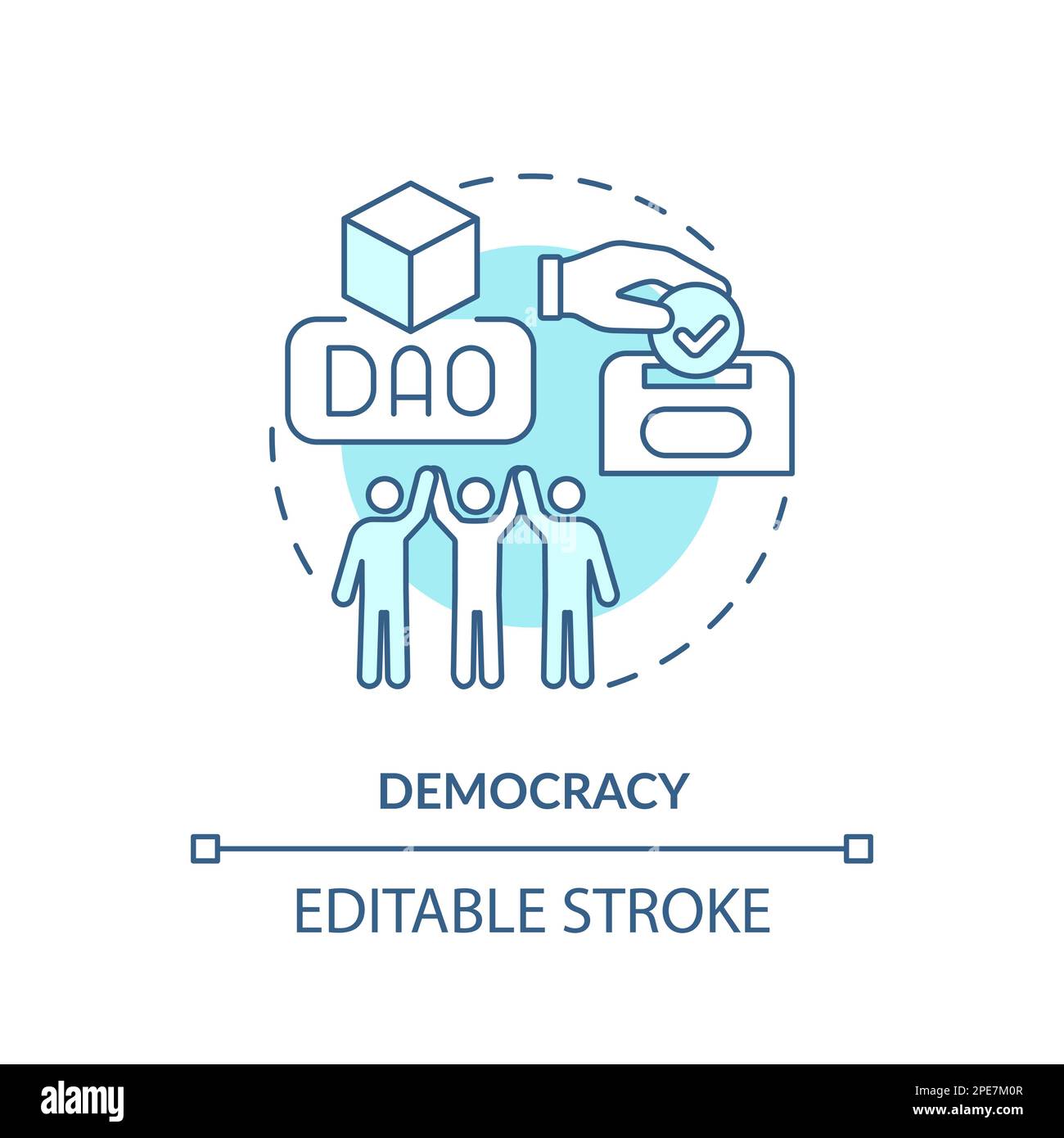 Democracy turquoise concept icon Stock Vector Image & Art - Alamy