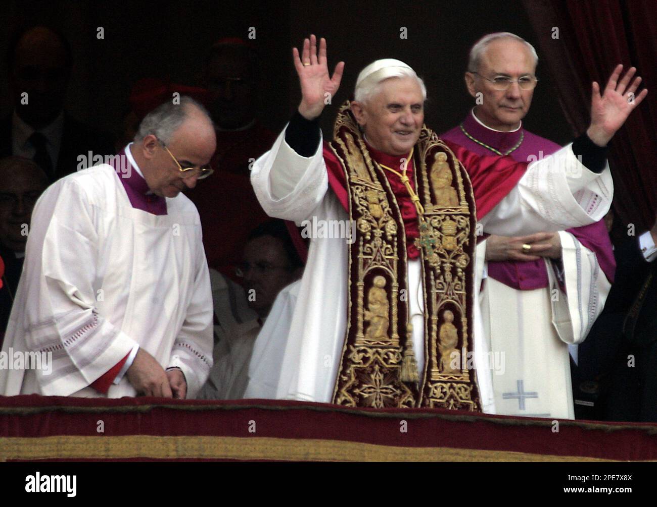 Newly elected Pope Joseph Ratzinger of Germany, who took the name of ...