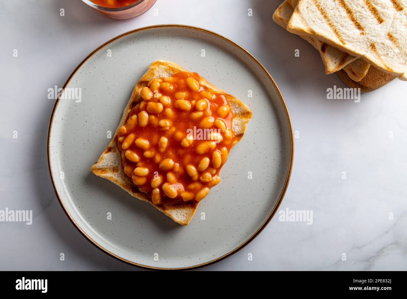 Baked Beans on Toast Stock Photo Alamy