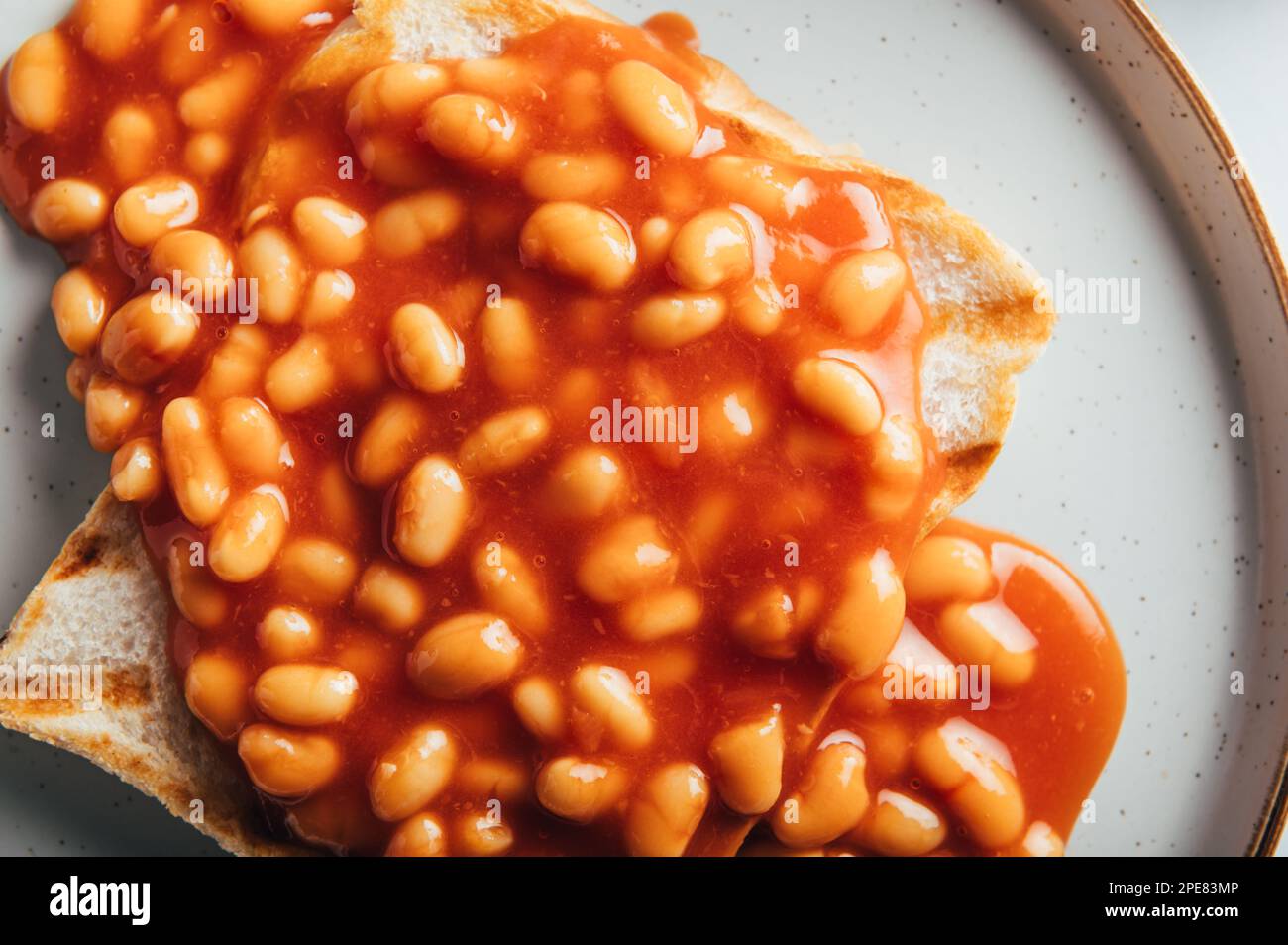 Baked Beans on Toast Stock Photo Alamy
