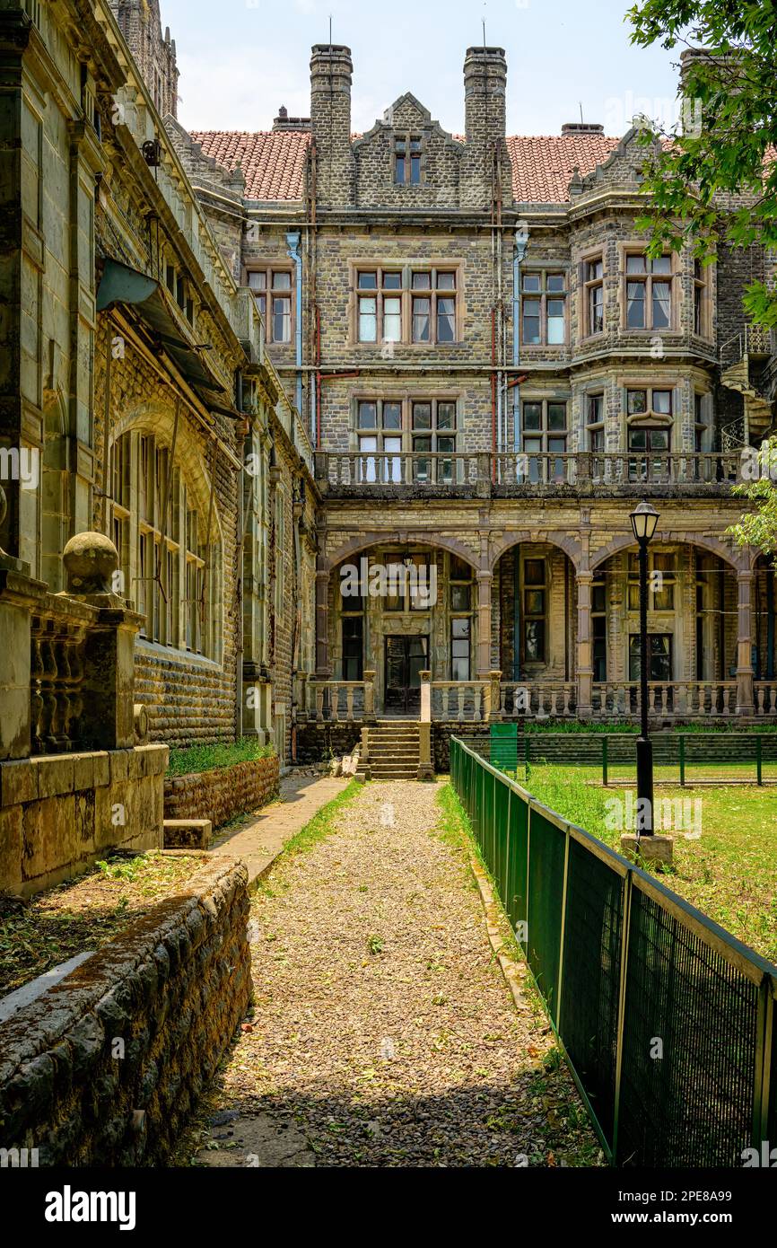 South side of the Former Viceregal Lodge, now known as the Indian Institute of Advanced Study in Shimla Stock Photo