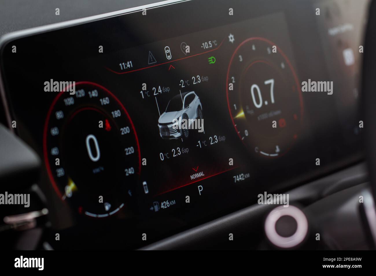 TPMS (Tyre Pressure Monitoring System) with temperature measurement