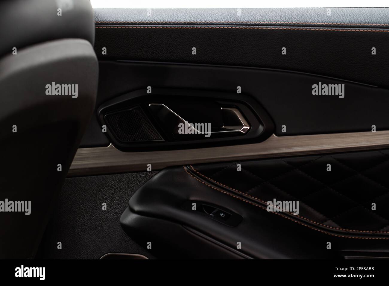 Modern car interior door panel. Car detailing Stock Photo Alamy